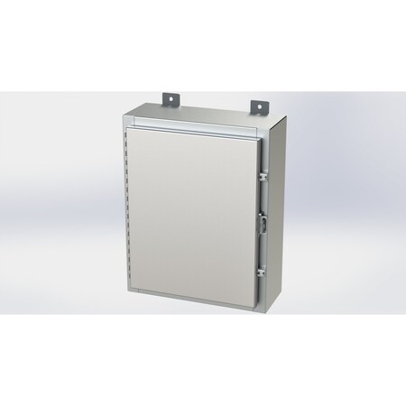 Saginaw Control & Engineering Padlockable Hasp Electrical Enclosures, 20 in H, 6 in D, 16 in W, NEMA 4X, 316 Stainless Steel SCE-20H1606SS6LP
